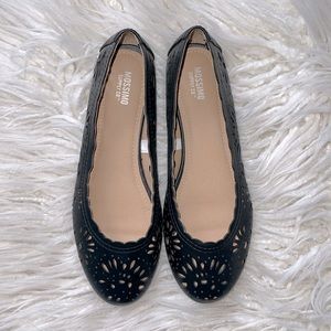 Mossimo Supply Co. Black Faux Leather Ballet Flats